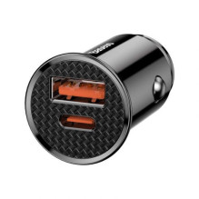 Baseus Car Charger Circular Plastic A+C PPS PD3.0 + QC4.0 + 30W Black (CCALL-YS01) Baseus Car Charger Circular Plastic A+C PPS PD3.0 + QC4.0 + 30W Black (CCALL-YS01)