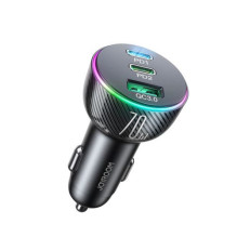 Joyroom Car Charger 3-in-1, (C+C+U) Bluetooth Fm Transmitter, PD 70W, Black (JR-CL26) Joyroom Car Charger 3-in-1, (C+C+U) Bluetooth Fm Transmitter, PD 70W, Black (JR-CL26)