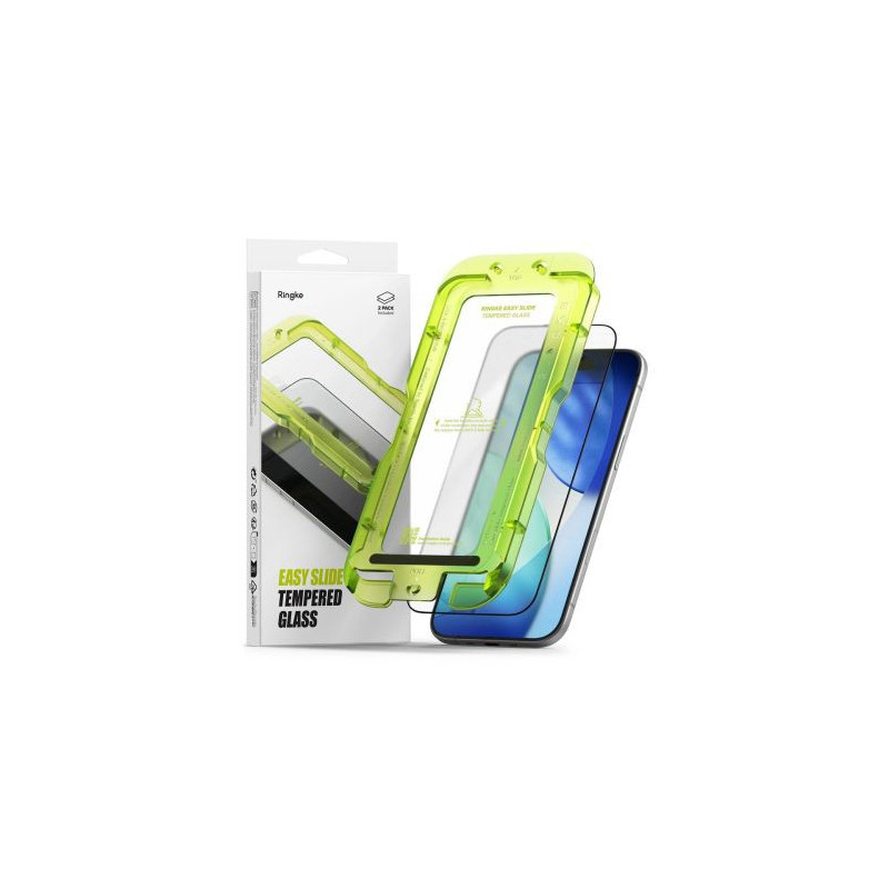 Ringke iPhone Air Screen Protector Premium Easy Slide Tempered Glass 9H with installation jig (2pcs) Transparent
