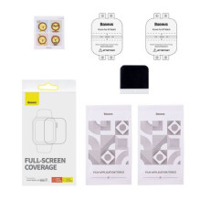 Baseus iWatch 0,2 mm, NanoCrystal Protective Film for Apple Watch 7 / 8 / 9, 41mm (2pcs) with mounting kit, Transparent 