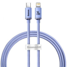 Baseus Type-C - Lightning cable, Crystal Shine Series Fast Charging Data Cable 20W 1.2m Purple (CAJY000205) Baseus Type-C - Lightning cable, Crystal Shine Series Fast Charging Data Cable 20W 1.2m Purple (CAJY000205)