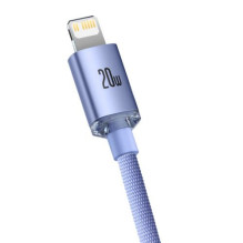 Baseus Type-C - Lightning cable, Crystal Shine Series Fast Charging Data Cable 20W 1.2m Purple (CAJY000205) Baseus Type-C - Lightning cable, Crystal Shine Series Fast Charging Data Cable 20W 1.2m Purple (CAJY000205)