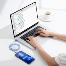 Baseus Type-C - Lightning cable, Crystal Shine Series Fast Charging Data Cable 20W 1.2m Purple (CAJY000205) Baseus Type-C - Lightning cable, Crystal Shine Series Fast Charging Data Cable 20W 1.2m Purple (CAJY000205)