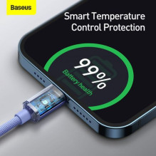 Baseus Type-C - Lightning cable, Crystal Shine Series Fast Charging Data Cable 20W 1.2m Purple (CAJY000205)