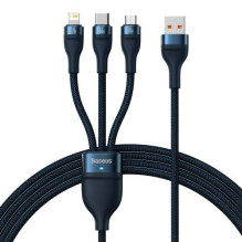 Baseus Universal Cable Flash Series II 3-in-1 Fast Charging Data Cable (USB-A to Micro + Lightning + Type-C) 66W, 480mbp