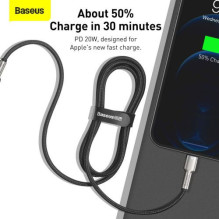 Baseus Type-C - Lightning Cafule Series Metal data cable PD 20W 1m Black (CATLJK-A01) Baseus Type-C - Lightning Cafule Series Metal data cable PD 20W 1m Black (CATLJK-A01)