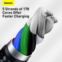 Baseus Type-C - Lightning Cafule Series Metal data cable PD 20W 1m Black (CATLJK-A01) Baseus Type-C - Lightning Cafule Series Metal data cable PD 20W 1m Black (CATLJK-A01)