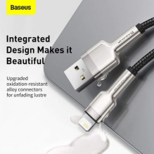 Baseus Lightning Cafule Series Metal data cable 2.4A 0.25m Black