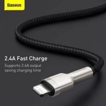 Baseus Lightning Cafule Series Metal data cable 2.4A 0.25m Black Baseus Lightning Cafule Series Metal data cable 2.4A 0.25m Black
