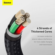Baseus Lightning Cafule Series Metal data cable 2.4A 0.25m Black Baseus Lightning Cafule Series Metal data cable 2.4A 0.25m Black