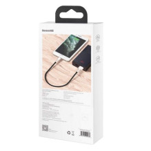 Baseus Lightning Cafule Series Metal data cable 2.4A 0.25m Black