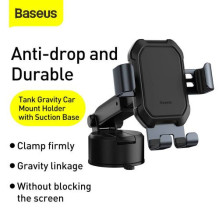 Baseus Car Mount Tank Gravity Phone holder with suction base Tarnish Black (SUYL-TK01) Baseus Car Mount Tank Gravity Phone holder with suction base Tarnish Black (SUYL-TK01)