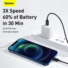 Baseus Type-C - Lightning Superior Series fast charging data cable, PD 20W, 1m, Black (CATLYS-A01) Baseus Type-C - Lightning Superior Series fast charging data cable, PD 20W, 1m, Black (CATLYS-A01)