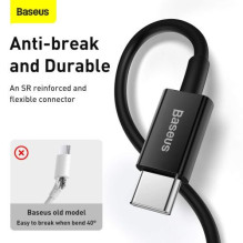 Baseus Type-C - Lightning Superior Series fast charging data cable, PD 20W, 1m, Black (CATLYS-A01) Baseus Type-C - Lightning Superior Series fast charging data cable, PD 20W, 1m, Black (CATLYS-A01)