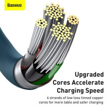 Baseus Lightning Superior Series cable, Fast Charging, Data 2.4A, 1m Blue (CALYS-A03) Baseus Lightning Superior Series cable, Fast Charging, Data 2.4A, 1m Blue (CALYS-A03)