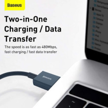 Baseus Lightning Superior Series cable, Fast Charging, Data 2.4A, 1m Blue (CALYS-A03) Baseus Lightning Superior Series cable, Fast Charging, Data 2.4A, 1m Blue (CALYS-A03)