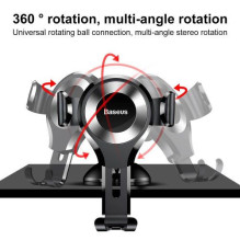 Baseus Car Mount Osculum Type Gravity Black / Silver (SUYL-XP0S) Baseus Car Mount Osculum Type Gravity Black / Silver (SUYL-XP0S)
