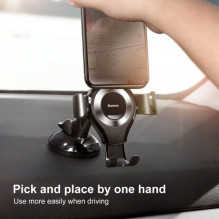 Baseus Car Mount Osculum Type Gravity Black / Silver (SUYL-XP0S) Baseus Car Mount Osculum Type Gravity Black / Silver (SUYL-XP0S)