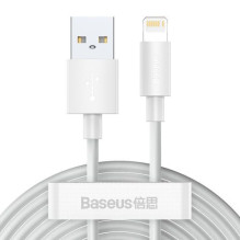 Baseus Lightning Simple Wisdom cable (2pcs / set) 2.4A 1.5m White (TZCALZJ-02)