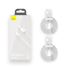 Baseus Lightning Simple Wisdom cable (2pcs / set) 2.4A 1.5m White (TZCALZJ-02)