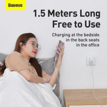 Baseus Lightning Simple Wisdom cable (2pcs / set) 2.4A 1.5m White (TZCALZJ-02)