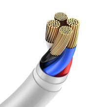 Baseus Lightning Simple Wisdom cable (2pcs / set) 2.4A 1.5m White (TZCALZJ-02)