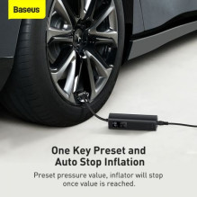Baseus Car Tool Super Mini Inflator Tyre Pump 15sec Fast Inflation, 4 Tires in 25 Minutes, Black (CRCQ000001) Baseus Car Tool Super Mini Inflator Tyre Pump 15sec Fast Inflation, 4 Tires in 25 Minutes, Black (CRCQ000001)