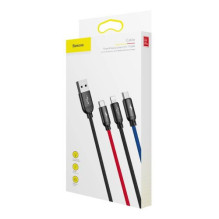 Baseus Cable Three Primary Colors Light / Type-C / Micro Nylon Braid 3.5A 1.2m Black (CAMLT-BSY01) Baseus Cable Three Primary Colors Light / Type-C / Micro Nylon Braid 3.5A 1.2m Black (CAMLT-BSY01)