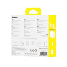 Baseus Earphone Bluetooth Bowie E18 TWS Earphones, BT 5.3, ENC, IPX4, White EU (A00023800223-00)