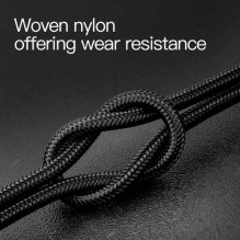 Baseus Cable Three Primary Colors Light / Type-C / Micro Nylon Braid 3.5A 1.2m Black (CAMLT-BSY01)