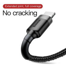 Baseus Lightning Cafule Cable 2.4A 0.5m Gray + Black (CALKLF-AG1) Baseus Lightning Cafule Cable 2.4A 0.5m Gray + Black (CALKLF-AG1)