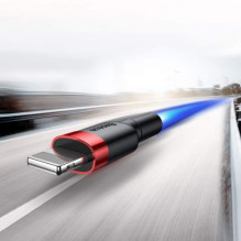 Baseus Lightning Cafule Cable 2.4A 0.5m Red + Black (CALKLF-A19) Baseus Lightning Cafule Cable 2.4A 0.5m Red + Black (CALKLF-A19)
