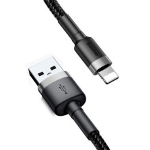 Baseus Lightning Cafule Cable 2.4A 1m Gray + Black (CALKLF-BG1) Baseus Lightning Cafule Cable 2.4A 1m Gray + Black (CALKLF-BG1)