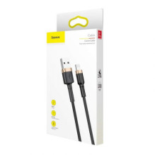 Baseus Lightning Cafule Cable 2.4A 1m Gold + Black (CALKLF-BV1) Baseus Lightning Cafule Cable 2.4A 1m Gold + Black (CALKLF-BV1)