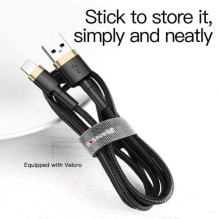 Baseus Lightning Cafule Cable 2.4A 1m Gold + Black (CALKLF-BV1) Baseus Lightning Cafule Cable 2.4A 1m Gold + Black (CALKLF-BV1)