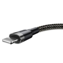 Baseus Lightning Cafule Cable 1.5A 2m Gray + Black (CALKLF-CG1) Baseus Lightning Cafule Cable 1.5A 2m Gray + Black (CALKLF-CG1)