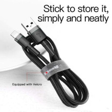 Baseus Lightning Cafule Cable 1.5A 2m Gray + Black (CALKLF-CG1) Baseus Lightning Cafule Cable 1.5A 2m Gray + Black (CALKLF-CG1)