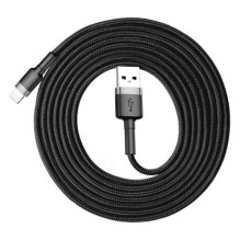 Baseus Lightning Cafule Cable 1.5A 2m Gray + Black (CALKLF-CG1) Baseus Lightning Cafule Cable 1.5A 2m Gray + Black (CALKLF-CG1)