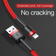 Baseus Lightning Cafule Cable 2A, 3m Red / Black (CALKLF-R09) Baseus Lightning Cafule Cable 2A, 3m Red / Black (CALKLF-R09)
