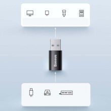Baseus Converter Ingenuity Series Mini OTG Adaptor USB-A 3.1 Male to Type-C Female Black (ZJJQ000101)