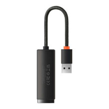 Baseus Network Adapter Lite Series Ethernet Adapter USB-A to RJ45 LAN Port (100Mbps) Black (WKQX000001)