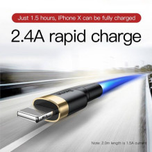 Baseus Lightning Cafule Cable 2A, 3m Gold / Black (CALKLF-RV1) Baseus Lightning Cafule Cable 2A, 3m Gold / Black (CALKLF-RV1)