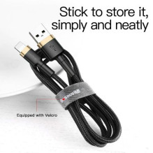 Baseus Lightning Cafule Cable 2A, 3m Gold / Black (CALKLF-RV1) Baseus Lightning Cafule Cable 2A, 3m Gold / Black (CALKLF-RV1)