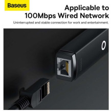 Baseus Network Adapter Lite Series Ethernet Adapter USB-A to RJ45 LAN Port (100Mbps) Black (WKQX000001) Baseus Network Adapter Lite Series Ethernet Adapter USB-A to RJ45 LAN Port (100Mbps) Black (WKQX000001)