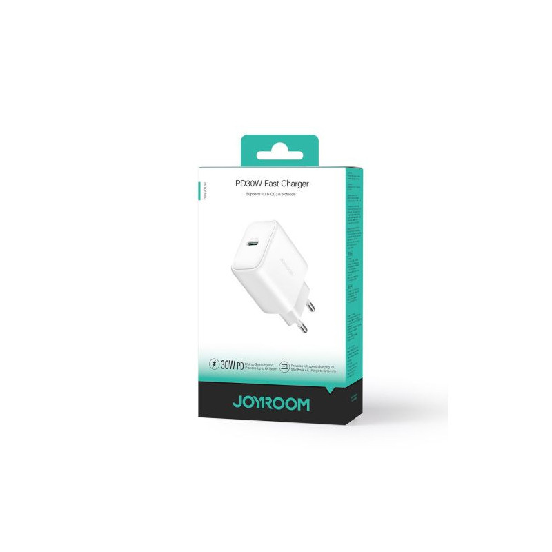 Joyroom Travel Charger Type-C. PD 30W, SFC, PPS, White (JR-TCF24)