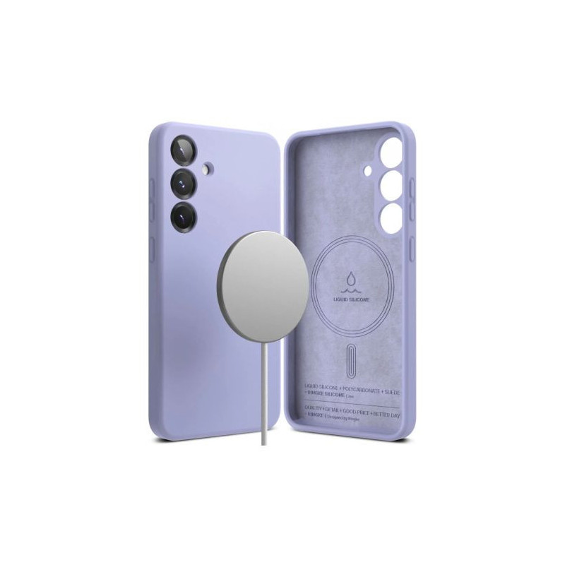Ringke Galaxy S25 Case Silicone Magnetic Lavender