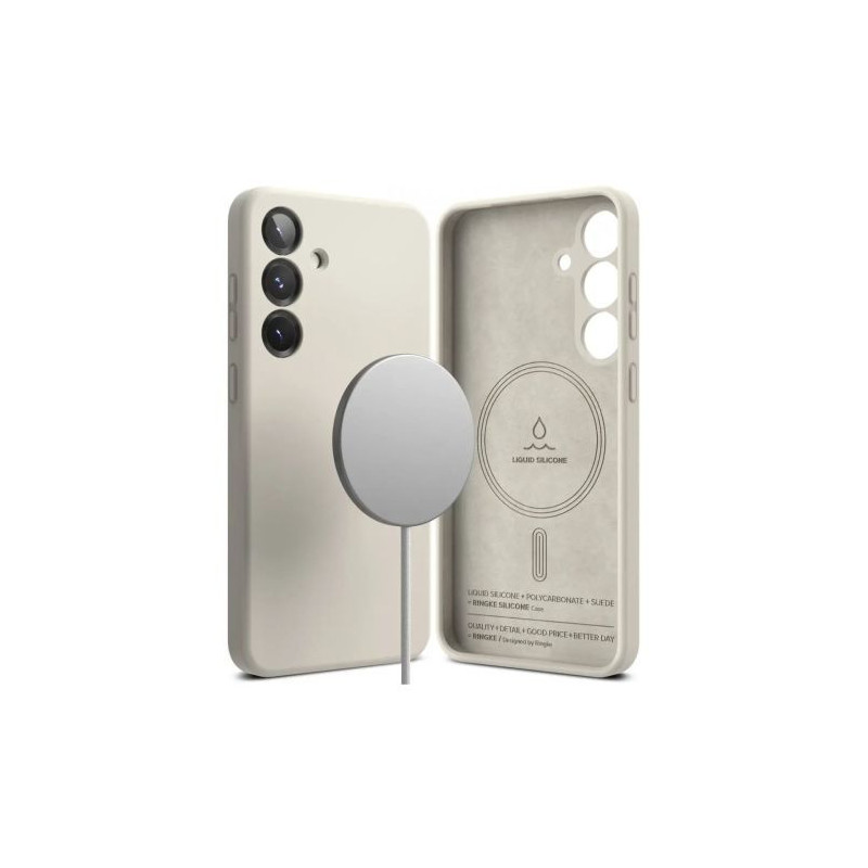 Ringke Galaxy S25 Case Silicone Magnetic Stone