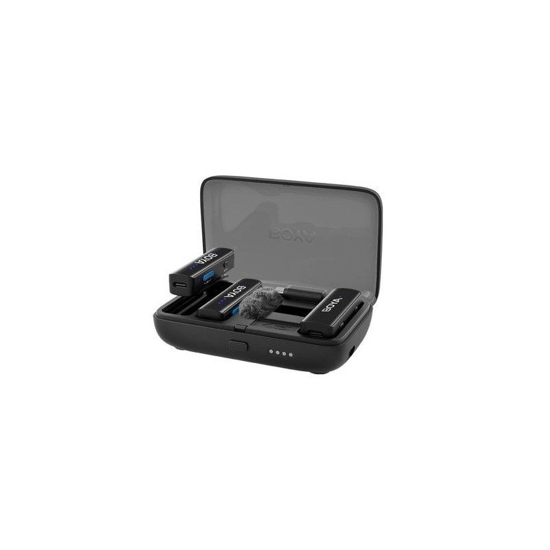 BOYA Microphone Wireless BOYALINK-2 C2 with 2 transmitter and 1 receiver (Type-C / 3.5mm connector) Black EU