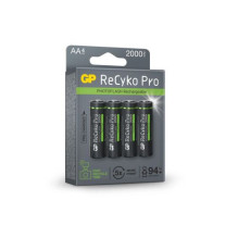 GP Battery (AA) Rechargable RECYKO+ Pro Fast Flash, NIMH R03, (4 batteries / blister), 2000mAh GP Battery (AA) Rechargable RECYKO+ Pro Fast Flash, NIMH R03, (4 batteries / blister), 2000mAh
