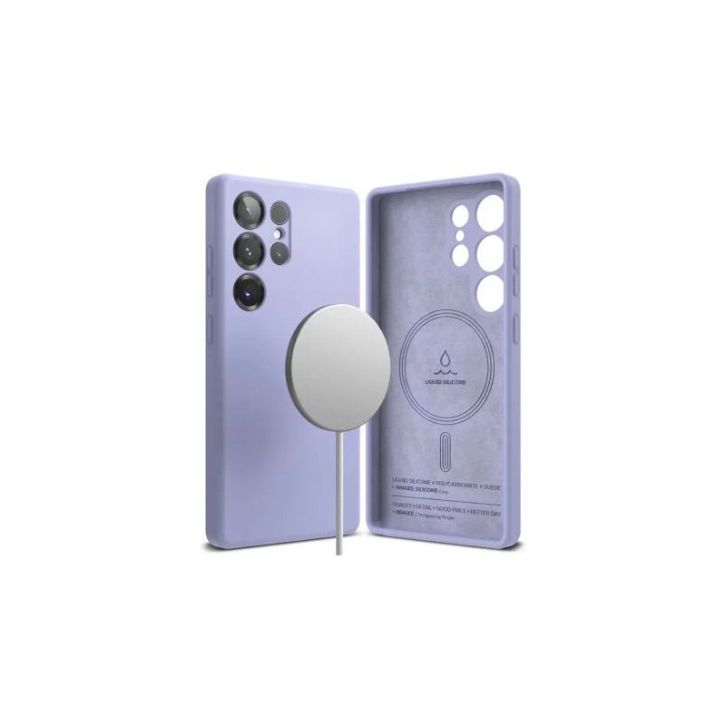 Ringke Galaxy S25 Ultra Case Silicone Magnetic Lavender